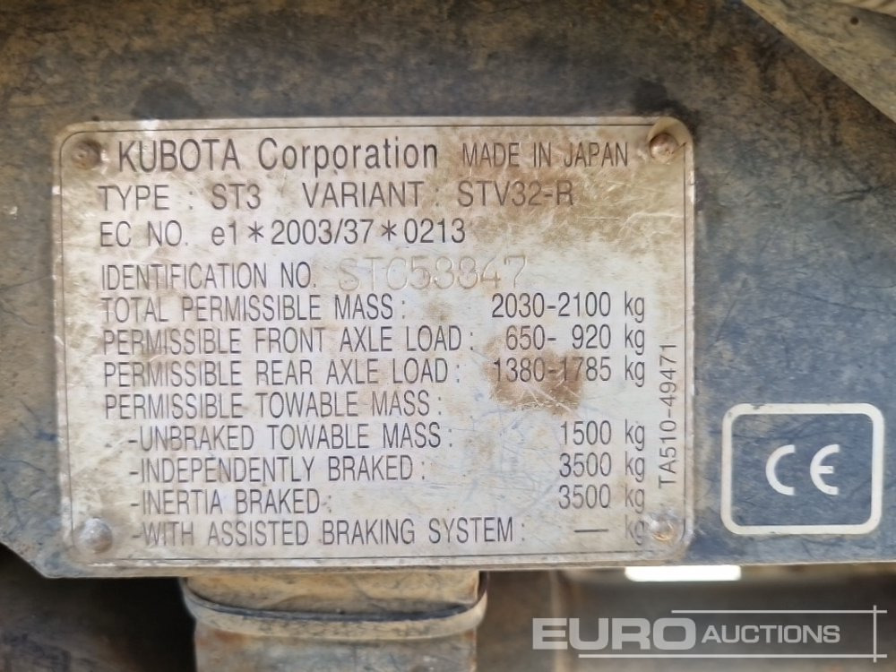 Mini tractor Kubota STV32-R: foto 26