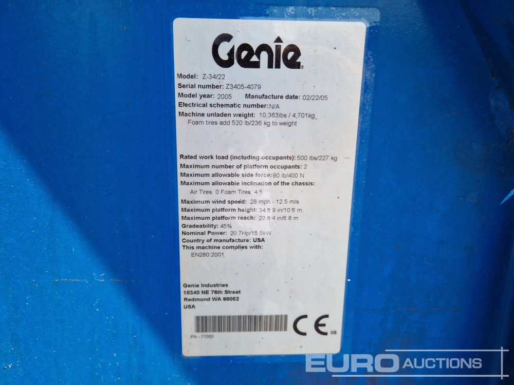 Plataforma elevadora Genie Z34-22: foto 31