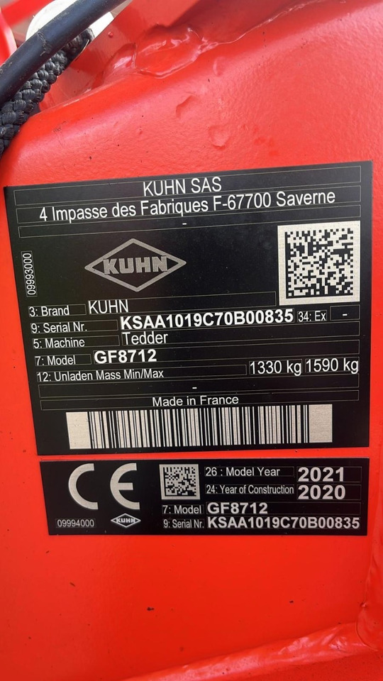Kuhn GF8712 - Henificadora: foto 2 Kuhn GF8712 - Henificadora: foto 2