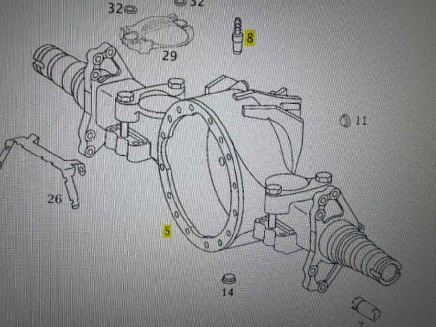 MERCEDES BUS TOURISMO REAR AXLE HO6 // 746218 - Eje y piezas para Camión: foto 2 MERCEDES BUS TOURISMO REAR AXLE HO6 // 746218 - Eje y piezas para Camión: foto 2