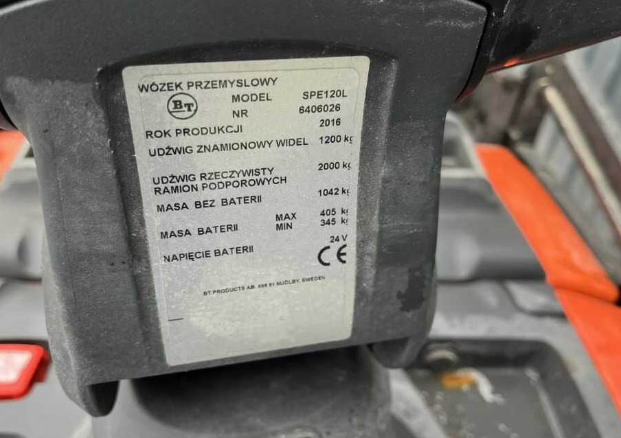 BT SPE120L - Apilador: foto 4 BT SPE120L - Apilador: foto 4