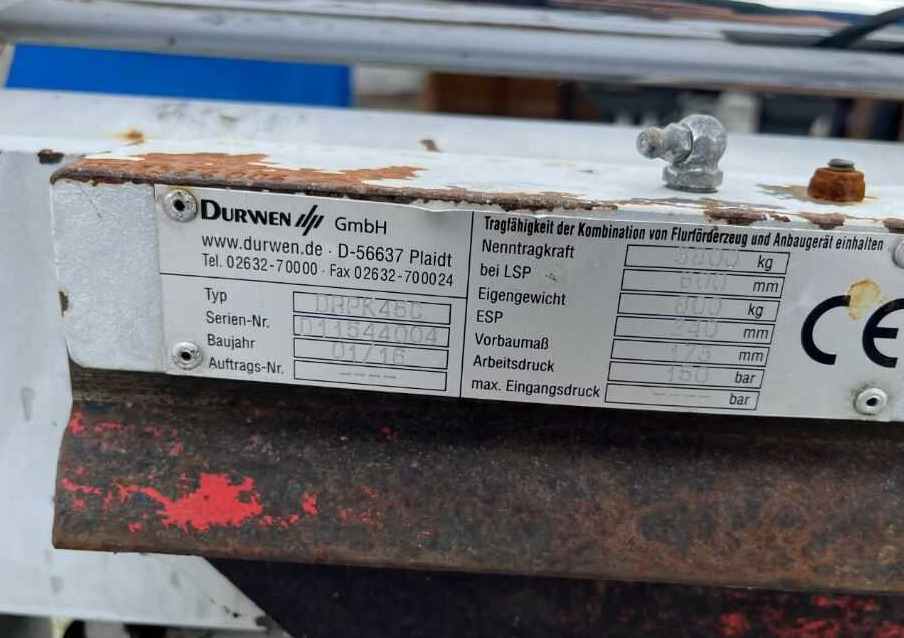 Durwen DRPK45C - Horquillas para Carretilla elevadora: foto 5 Durwen DRPK45C - Horquillas para Carretilla elevadora: foto 5