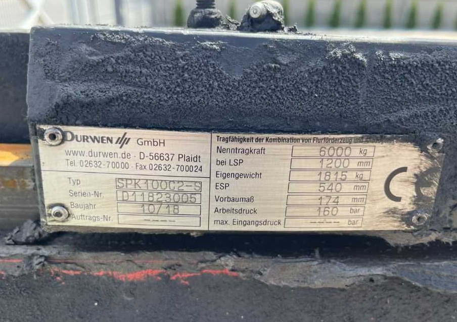 Durwen SPK100C2-S - Horquillas para Carretilla elevadora: foto 4 Durwen SPK100C2-S - Horquillas para Carretilla elevadora: foto 4