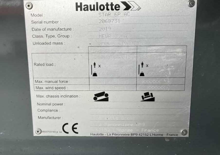 Haulotte STAR 6P AC - Plataforma de mástil vertical: foto 4 Haulotte STAR 6P AC - Plataforma de mástil vertical: foto 4