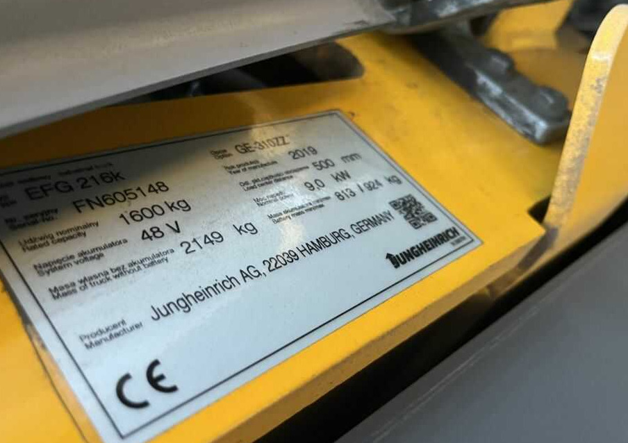 Jungheinrich EFG216k - Carretilla elevadora eléctrica: foto 4 Jungheinrich EFG216k - Carretilla elevadora eléctrica: foto 4
