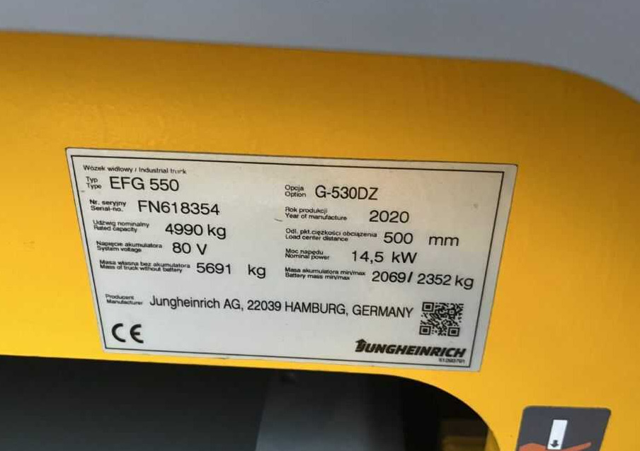 Jungheinrich EFG550 - Carretilla elevadora eléctrica: foto 4 Jungheinrich EFG550 - Carretilla elevadora eléctrica: foto 4