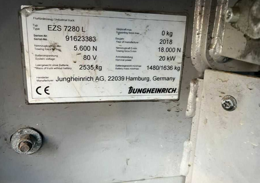 Jungheinrich EZS7280L - Remolcadora: foto 4 Jungheinrich EZS7280L - Remolcadora: foto 4