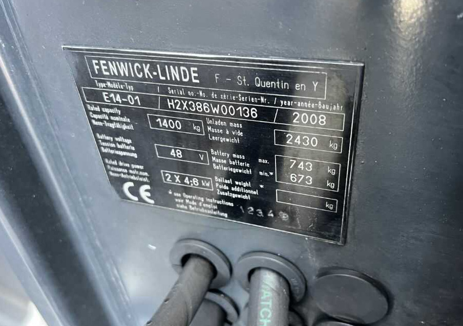Linde E14-01 - Carretilla elevadora eléctrica: foto 4 Linde E14-01 - Carretilla elevadora eléctrica: foto 4
