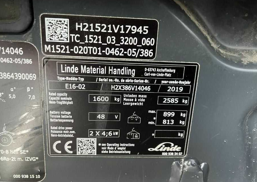 Linde E16-02 - Carretilla elevadora eléctrica: foto 4 Linde E16-02 - Carretilla elevadora eléctrica: foto 4