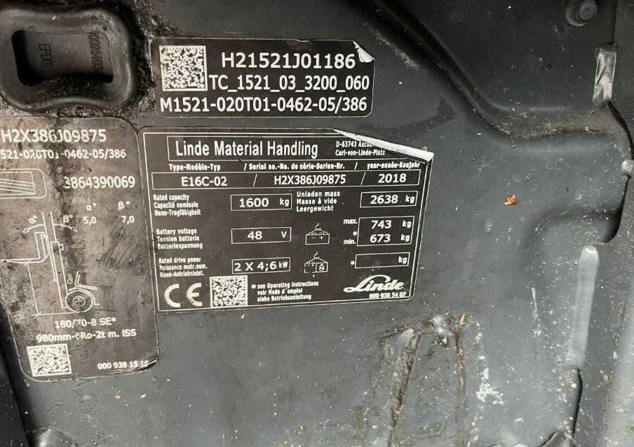 Linde E16C-02 - Carretilla elevadora eléctrica: foto 4 Linde E16C-02 - Carretilla elevadora eléctrica: foto 4