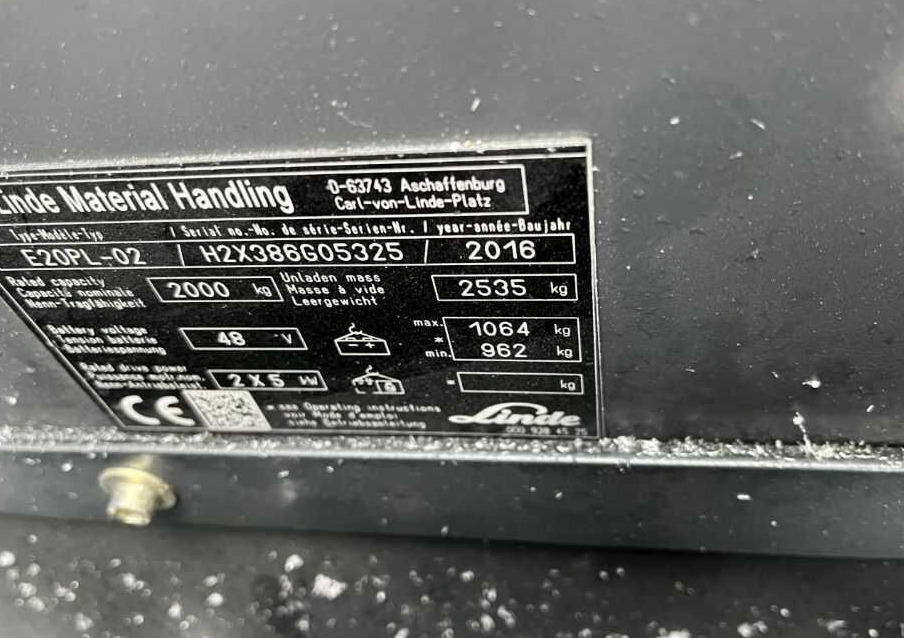 Linde E20PL-02 - Carretilla elevadora eléctrica: foto 4 Linde E20PL-02 - Carretilla elevadora eléctrica: foto 4