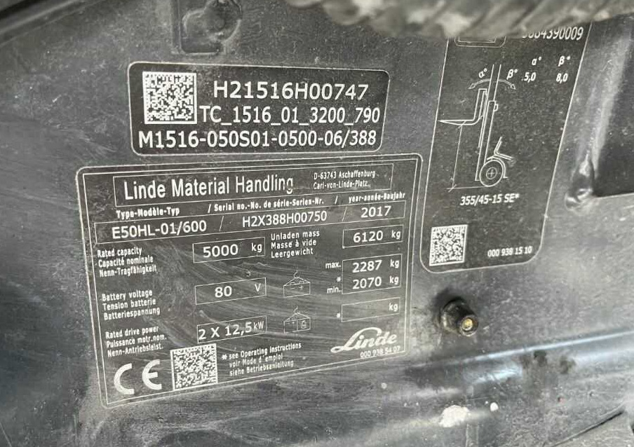 Linde E50HL-01/600 - Carretilla elevadora eléctrica: foto 4 Linde E50HL-01/600 - Carretilla elevadora eléctrica: foto 4