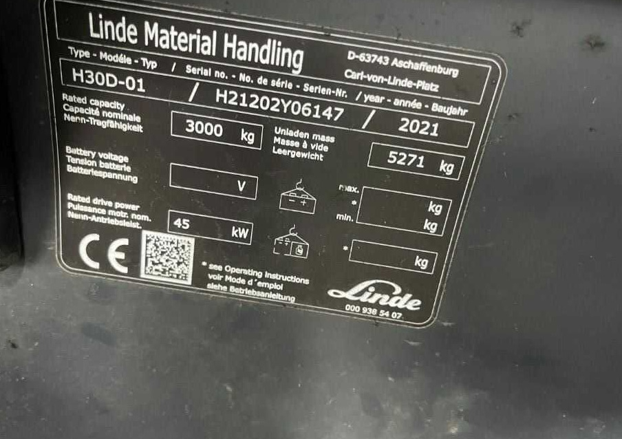 Linde H30D-01 - Carretilla elevadora diésel: foto 4 Linde H30D-01 - Carretilla elevadora diésel: foto 4
