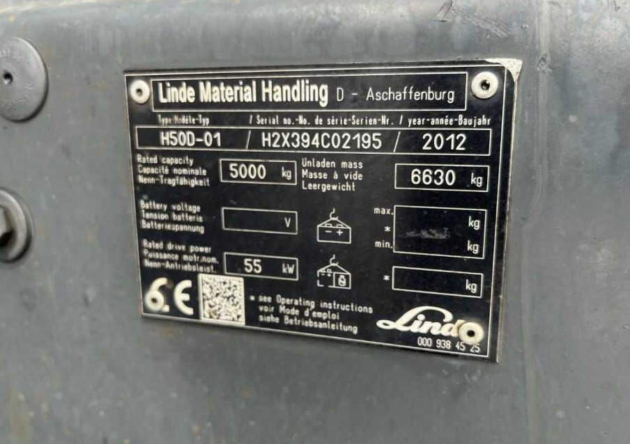 Linde H50D-01 - Carretilla elevadora diésel: foto 4 Linde H50D-01 - Carretilla elevadora diésel: foto 4