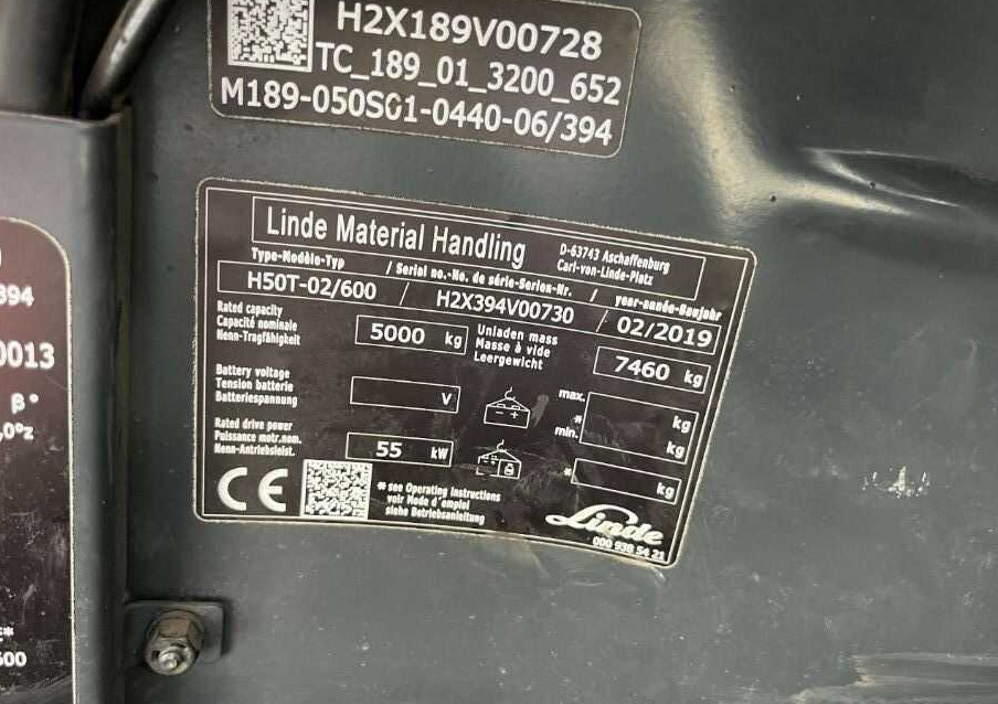 Linde H50T-02/600 - Carretilla elevadora de gas: foto 4 Linde H50T-02/600 - Carretilla elevadora de gas: foto 4