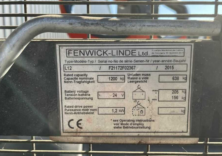 Linde L12 - Apilador: foto 4 Linde L12 - Apilador: foto 4