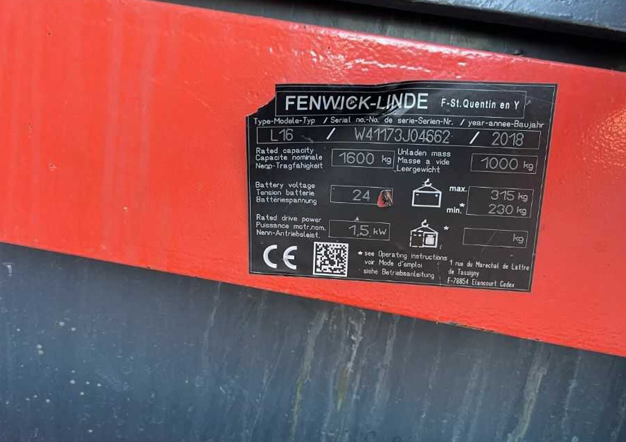 Linde L16 - Apilador: foto 4 Linde L16 - Apilador: foto 4