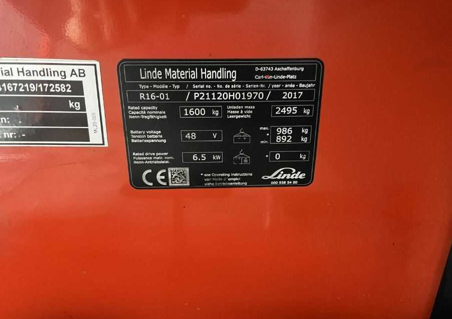 Linde R16-01 - Retráctil: foto 4 Linde R16-01 - Retráctil: foto 4