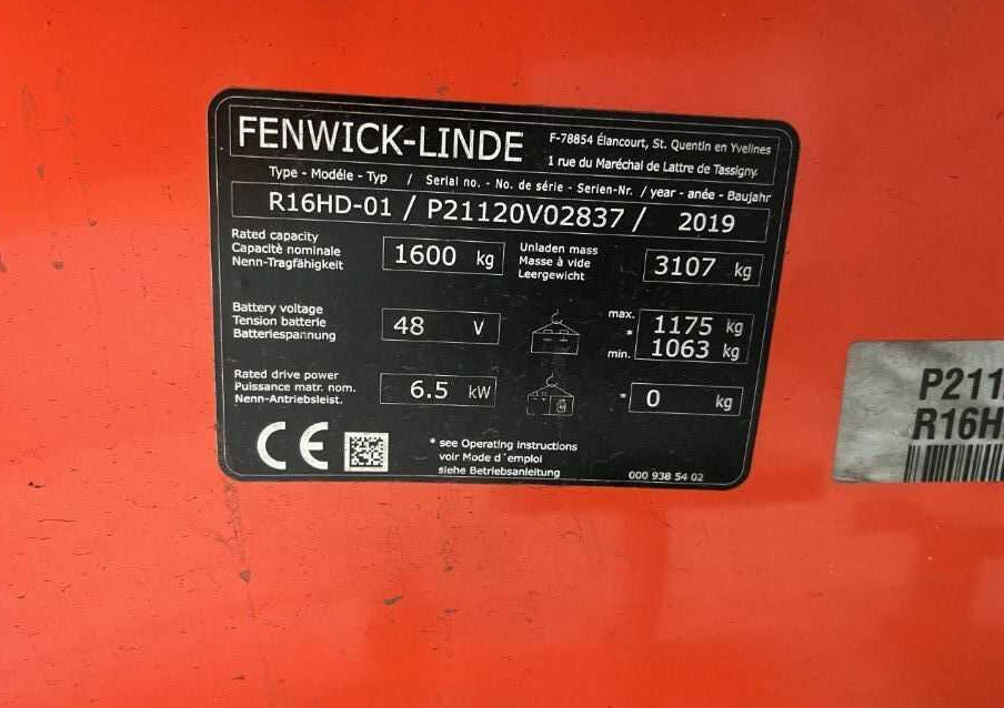 Linde R16HD-01 - Retráctil: foto 4 Linde R16HD-01 - Retráctil: foto 4