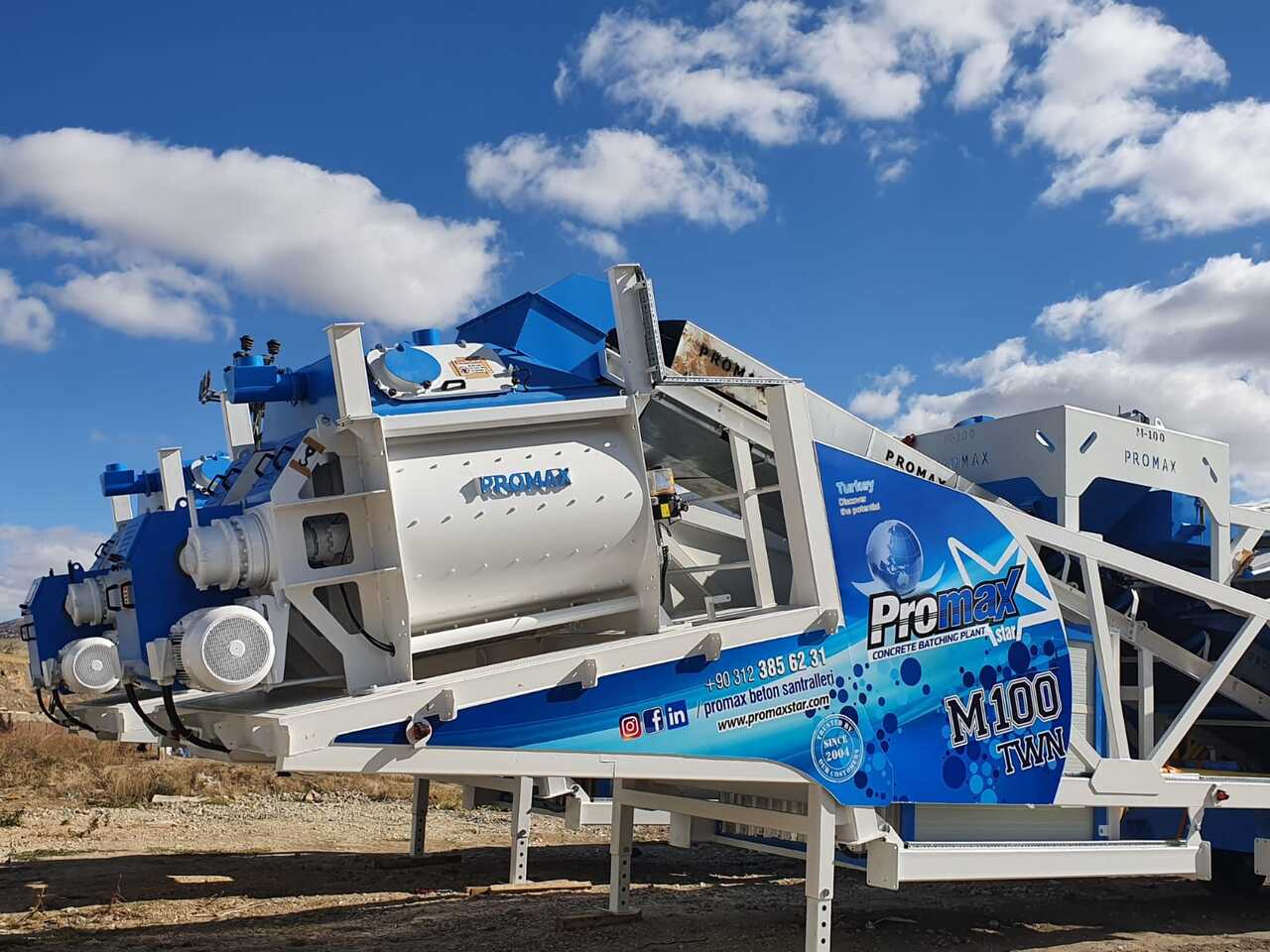 Planta de hormigón nuevo PROMAX MOBILE CONCRETE BATCHING PLANT M100-TWN (100m3/h): foto 8