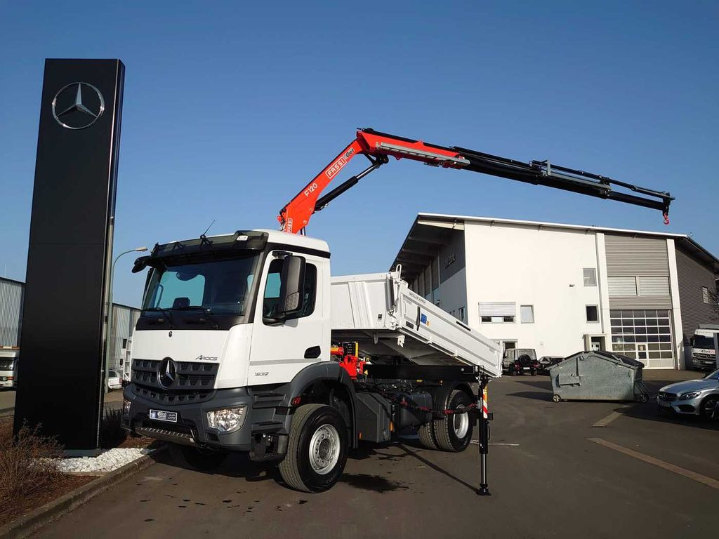 Mercedes-Benz Arocs 1832 KK 4x2 Kipper+Kran Fassi F120+Funk Mercedes-Benz Arocs 1832 KK 4x2 Kipper+Kran Fassi F120+Funk - Camión volquete, Camión grúa: foto 2 Mercedes-Benz Arocs 1832 KK 4x2 Kipper+Kran Fassi F120+Funk Mercedes-Benz Arocs 1832 KK 4x2 Kipper+Kran Fassi F120+Funk - Camión volquete, Camión grúa: foto 2