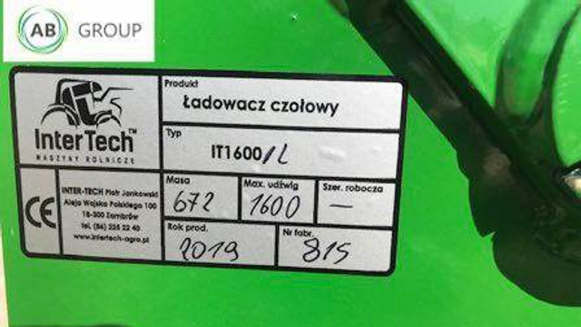 Inter-Tech Ładowacz czołowy IT1600/L - Cargador frontal para tractor: foto 5 Inter-Tech Ładowacz czołowy IT1600/L - Cargador frontal para tractor: foto 5