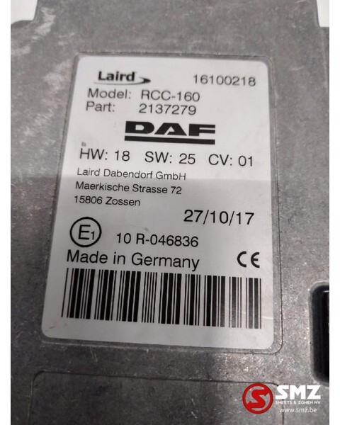 DAF Occ Ecu - DAF XF EURO 6 2137279 - Unidad de control para Camión: foto 2 DAF Occ Ecu - DAF XF EURO 6 2137279 - Unidad de control para Camión: foto 2