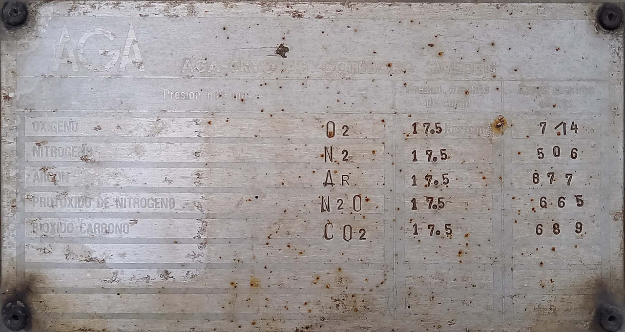 Tanque de almacenamiento AGA CRYO Pallet tank Gas  for oxygen LOX argon LAR nitrogen vessel N2O,CO2,O2,N2: foto 9