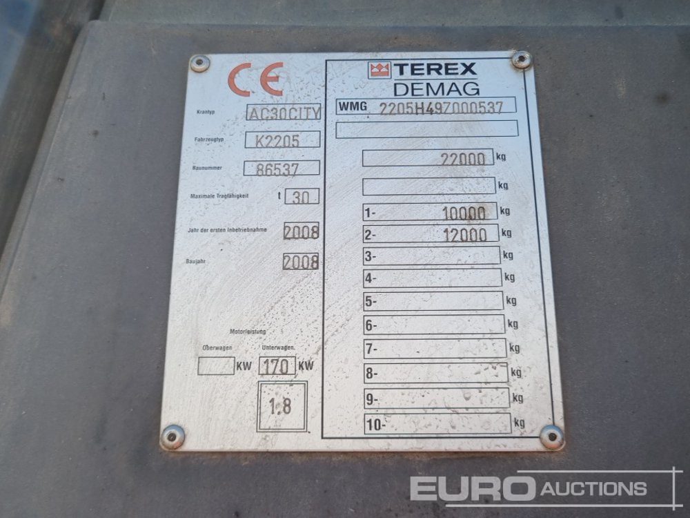 2008 Terex Demag AC30 CITY - Autogrúa: foto 1 2008 Terex Demag AC30 CITY - Autogrúa: foto 1