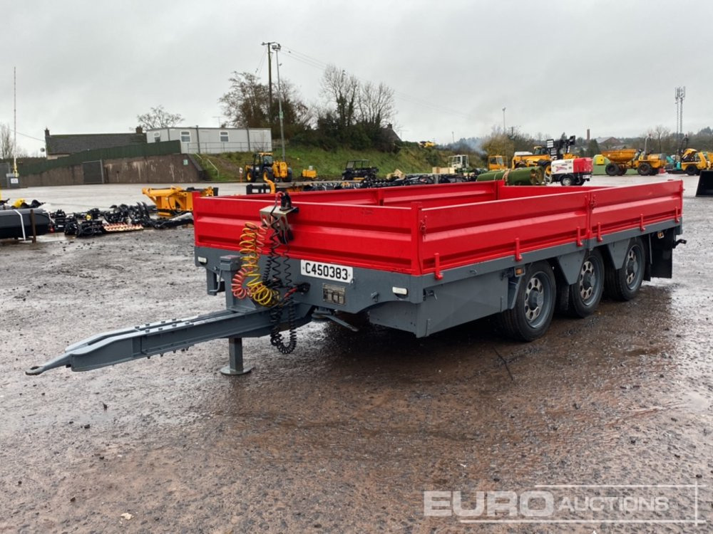 2013 Dooley 10 Ton Tri-Axle Drop Side Drag Trailer - Remolque plataforma/ Caja abierta: foto 1 2013 Dooley 10 Ton Tri-Axle Drop Side Drag Trailer - Remolque plataforma/ Caja abierta: foto 1