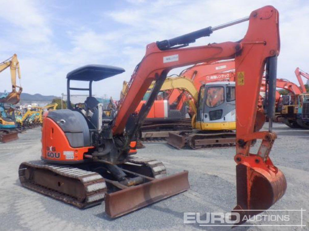 2013 Hitachi ZX40U-5A Rubber Block Pads, Blade, Offset, Bucket - Miniexcavadora: foto 3 2013 Hitachi ZX40U-5A Rubber Block Pads, Blade, Offset, Bucket - Miniexcavadora: foto 3