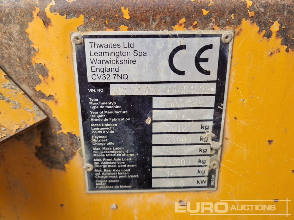 Minidumper 2016 Thwaites 3 Ton: foto 29