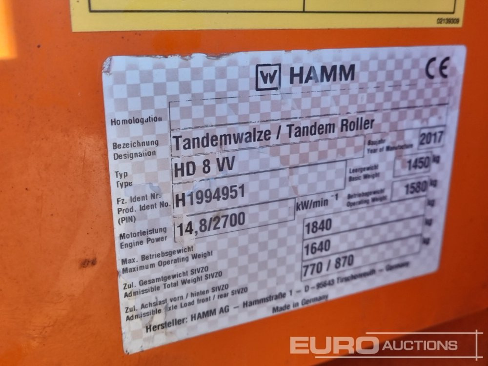 Rodillo 2017 Hamm HD8VV: foto 35