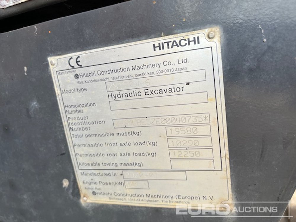 2020 Hitachi ZX170W-6 - Excavadora de ruedas: foto 5 2020 Hitachi ZX170W-6 - Excavadora de ruedas: foto 5