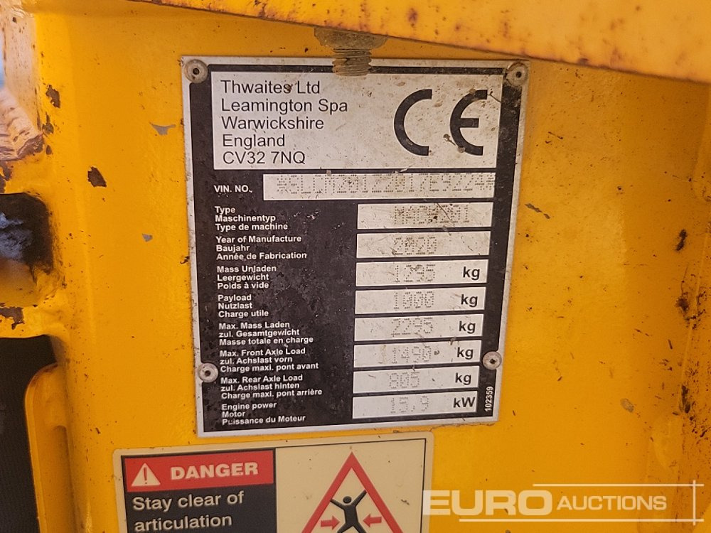 Minidumper 2020 Thwaites 1 Ton: foto 42