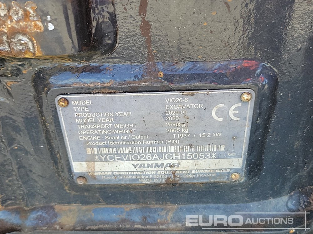 Miniexcavadora 2020 Yanmar ViO26-6: foto 49