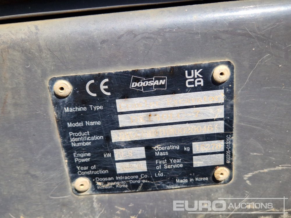 Excavadora de cadenas 2022 Doosan DX140LC-7: foto 44