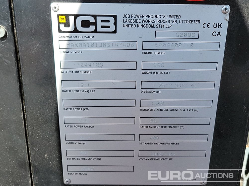 Generador industriale 2022 JCB G20QS: foto 23