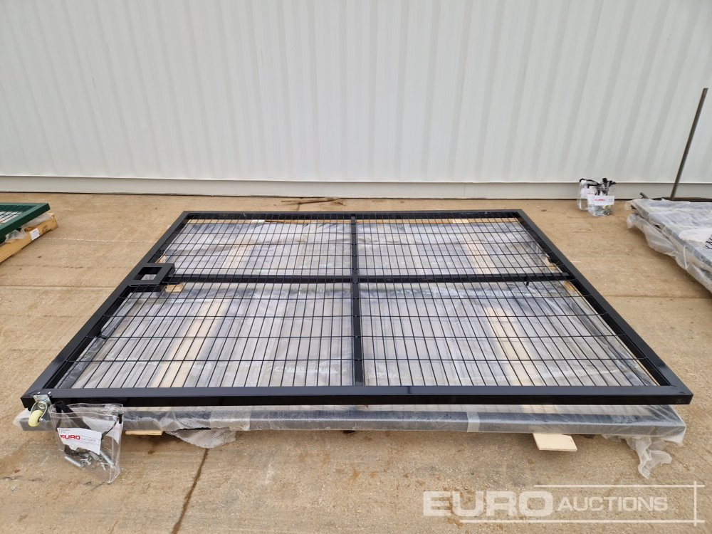 3m x 2.3m Heavy Duty Galvanized Powder Coated Gate (2 of), 100mm x 100mm Post (2 of), Assembly Kit (Black) - Equipo de taller: foto 2 3m x 2.3m Heavy Duty Galvanized Powder Coated Gate (2 of), 100mm x 100mm Post (2 of), Assembly Kit (Black) - Equipo de taller: foto 2