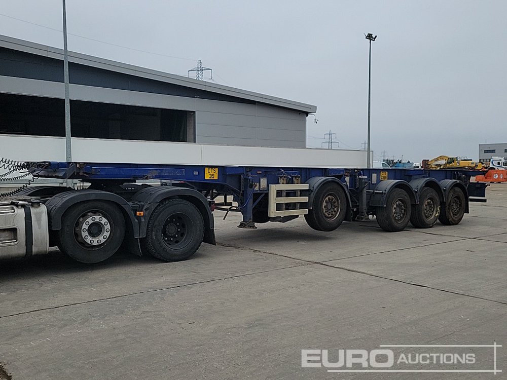 Dennison Trailers 4 Axle 40' Skeleton Trailer, Front Lift Axle, Twist Locks - Semirremolque plataforma/ Caja abierta: foto 1 Dennison Trailers 4 Axle 40' Skeleton Trailer, Front Lift Axle, Twist Locks - Semirremolque plataforma/ Caja abierta: foto 1