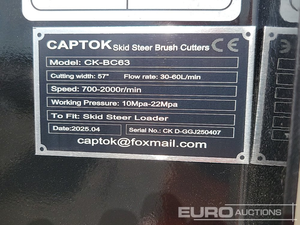 Implemento para Excavadora Unused 2025 Captok CK-BC63: foto 13