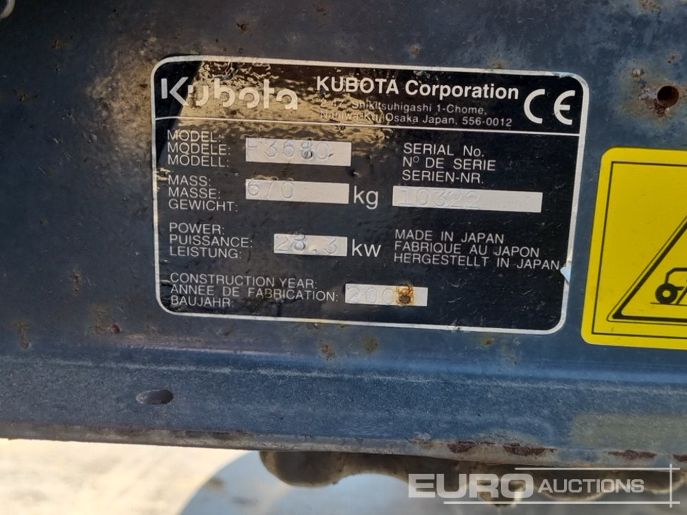 Cortacésped Kubota F3680: foto 30
