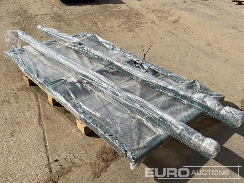 Maquinaria agrícola 1.2m x 2.4m Pedestrian Gate, Heavy Duty Galvanized Powder Coated, 80mm x 80mm x 3m Post (2 of), Assembly Kit (Green): foto 14