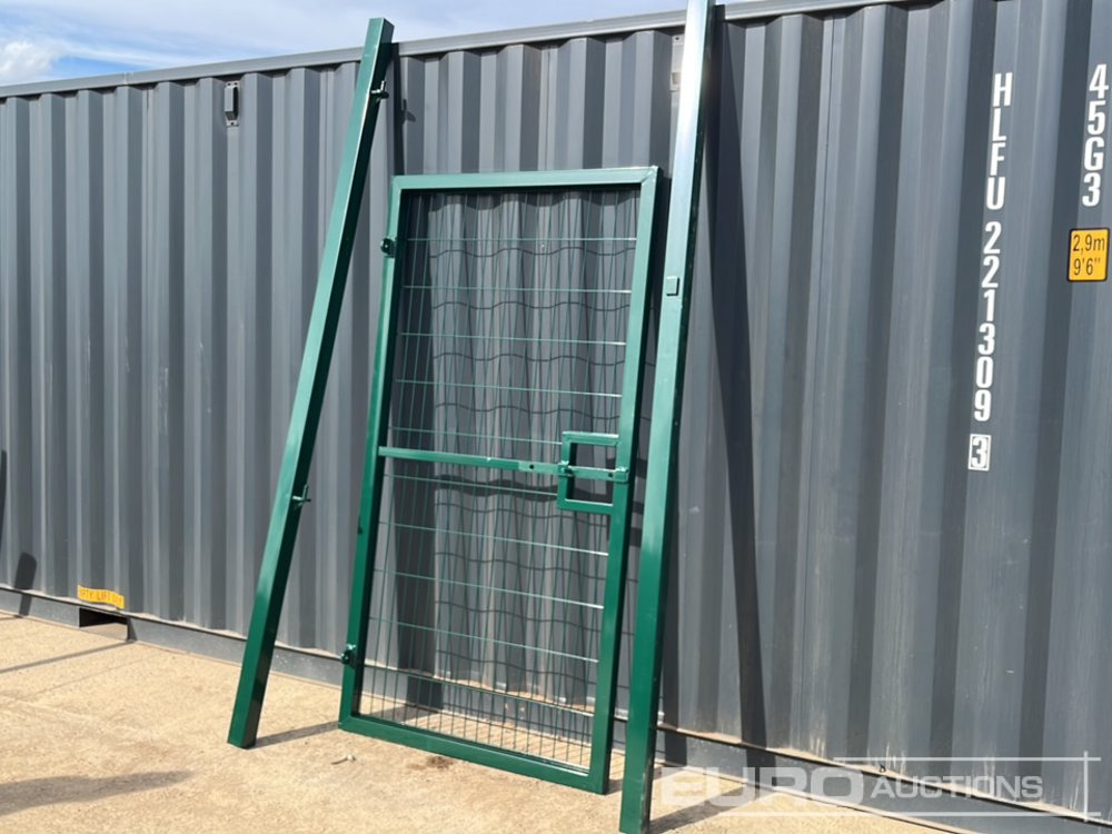 Maquinaria agrícola 1.2m x 2.4m Pedestrian Gate, Heavy Duty Galvanized Powder Coated, 80mm x 80mm x 3m Post (2 of), Assembly Kit (Green): foto 11