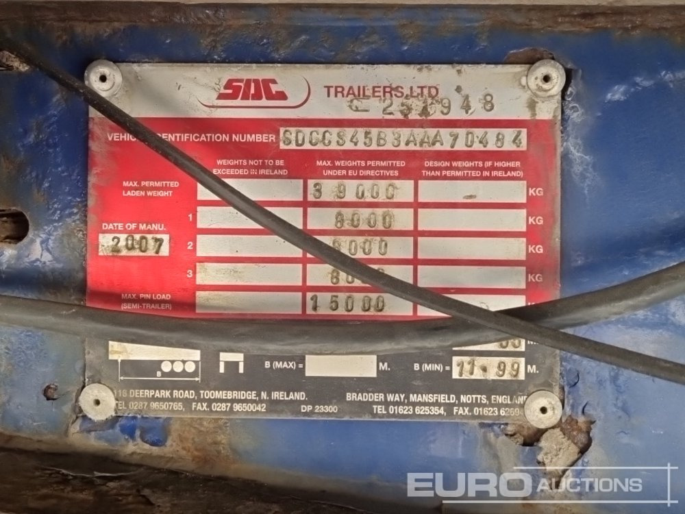 Semirremolque lona SDC Tri Axle Curtainsider Trailer: foto 47