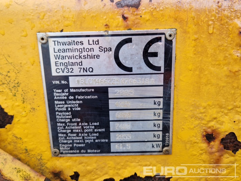 Minidumper Thwaites 6 Ton Swivel Skip: foto 35