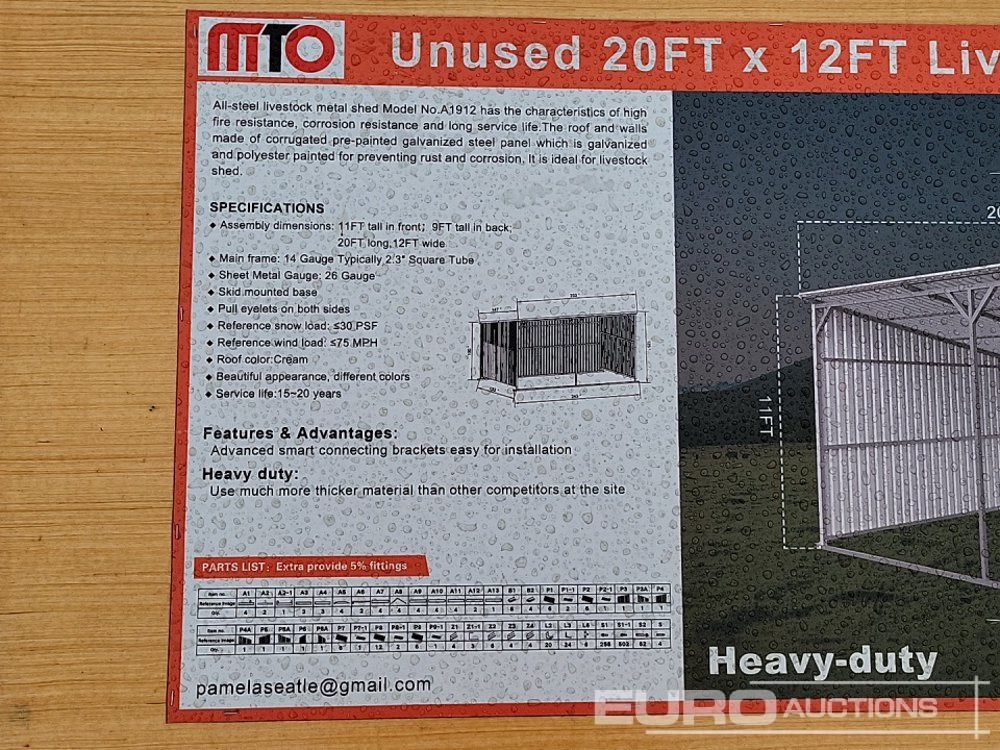 Contenedor marítimo Unused 2025 MTO A1912: foto 10