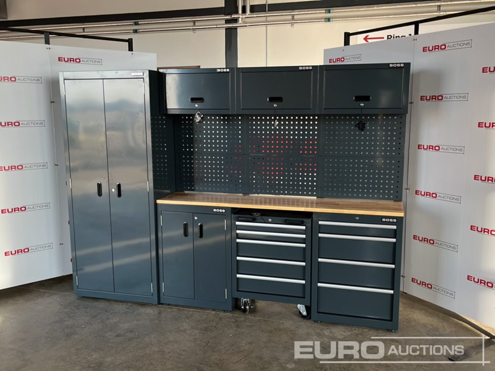 Unused Boss 2.6m 9 Drawer, 5 Cabinet Tool Station - Equipo de taller: foto 1 Unused Boss 2.6m 9 Drawer, 5 Cabinet Tool Station - Equipo de taller: foto 1