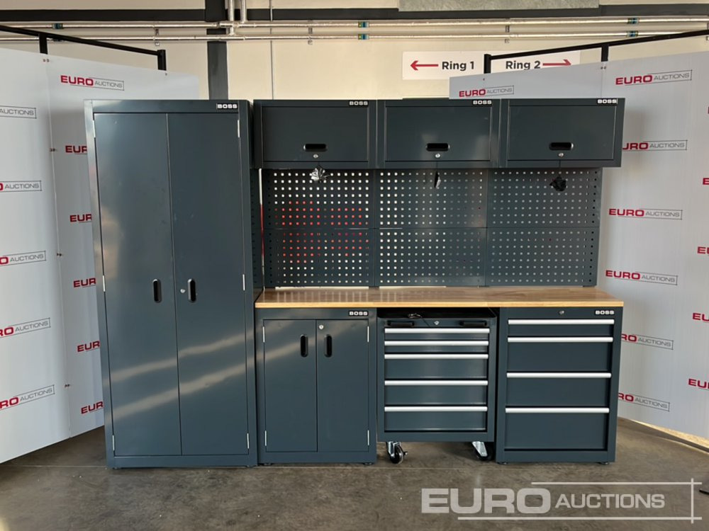 Unused Boss 2.6m 9 Drawer, 5 Cabinet Tool Station - Equipo de taller: foto 2 Unused Boss 2.6m 9 Drawer, 5 Cabinet Tool Station - Equipo de taller: foto 2