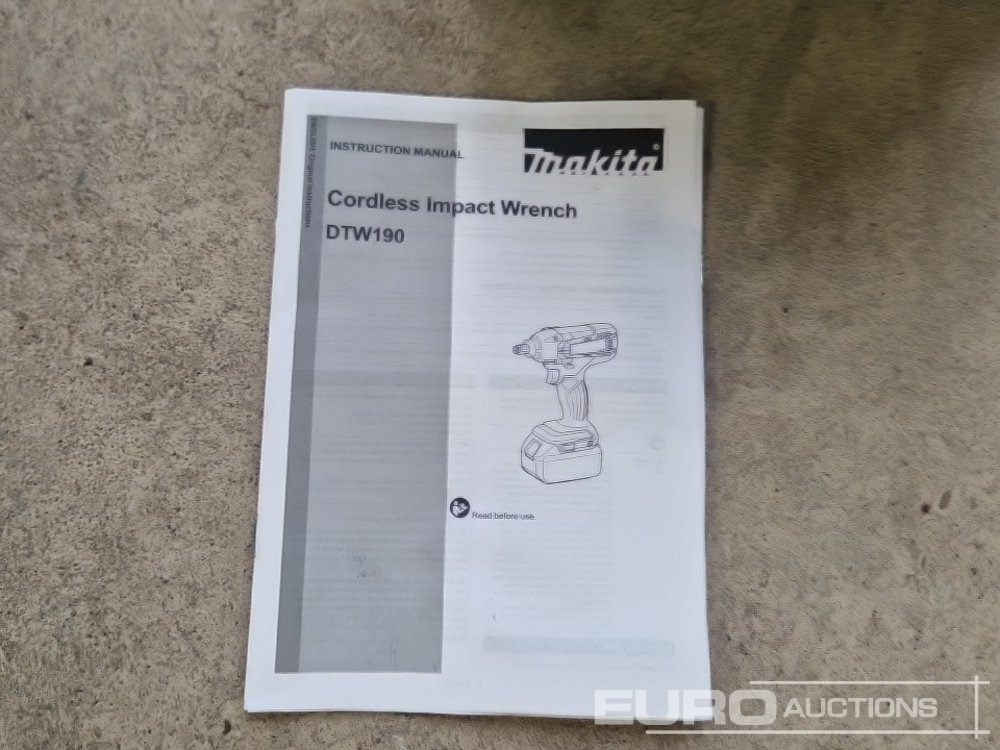 Equipo de construcción Unused Makita DTW190 18V 1/2" Li-Ion LXT Impact Wrench (Body Only): foto 19